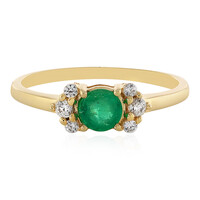 9K Zambian Emerald Gold Ring