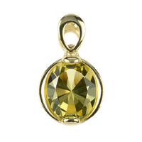 9K Lemon Citrine Gold Pendant