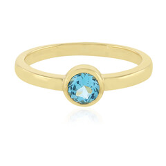 Swiss Blue Topaz Silver Ring