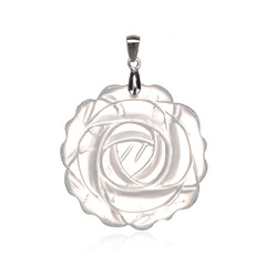 White Quartz Silver Pendant