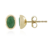 9K Socoto Emerald Gold Earrings