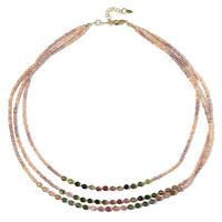 Fancy Tourmaline Silver Necklace (Riya)