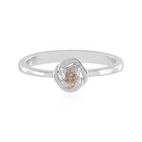 I3 Champagne Diamond Silver Ring