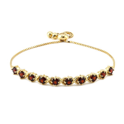 Garnet Silver Bracelet