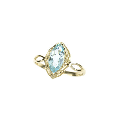 9K Sky Blue Topaz Gold Ring (dagen)