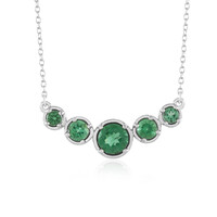Green apatite Silver Necklace