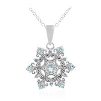 Sky Blue Topaz Silver Necklace