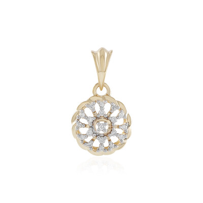 9K SI1 (H) Diamond Gold Pendant