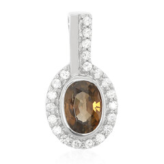 Cinnamon Zircon Silver Pendant
