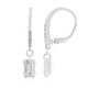 White Topaz Silver Earrings