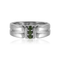 I1 Green Diamond Silver Ring