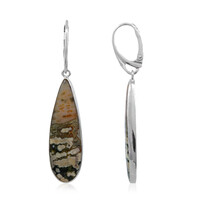 Ocean Jasper Silver Earrings