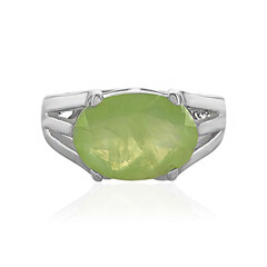 Prehnite Silver Ring