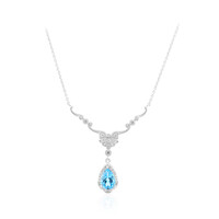 Swiss Blue Topaz Silver Necklace