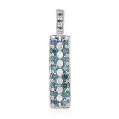 Fancy Diamond Silver Pendant