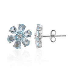 Sky Blue Topaz Silver Earrings