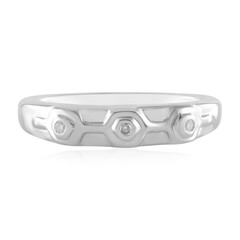 I2 (I) Diamond Silver Ring