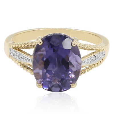9K Blueberry Quartz Gold Ring