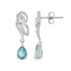 Blue Apatite Silver Earrings