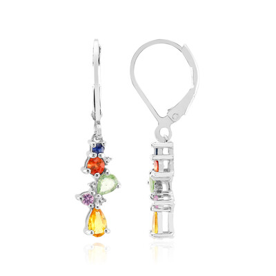 Yellow Sapphire Silver Earrings