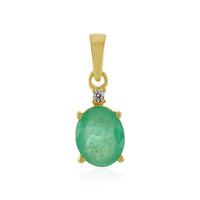 Ethiopian Emerald Silver Pendant