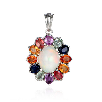 Welo Opal Silver Pendant