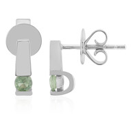 Tulear Green Sapphire Silver Earrings (Pallanova)