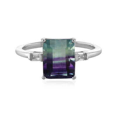 Bi Colour Fluorite Silver Ring