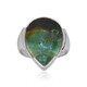 Petrified Opalized Wood Silver Ring (Bali Barong)