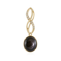 9K Black Star Sapphire Gold Pendant