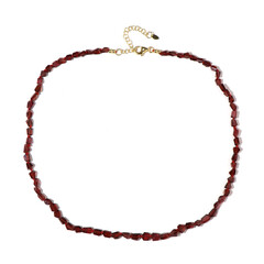 Mozambique Garnet Silver Necklace (Adela Silber)