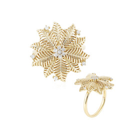 9K I1 (I) Diamond Gold Ring (Ornaments by de Melo)