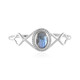 Labradorite Silver Bangle