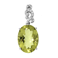 Ouro Verde Quartz Silver Pendant