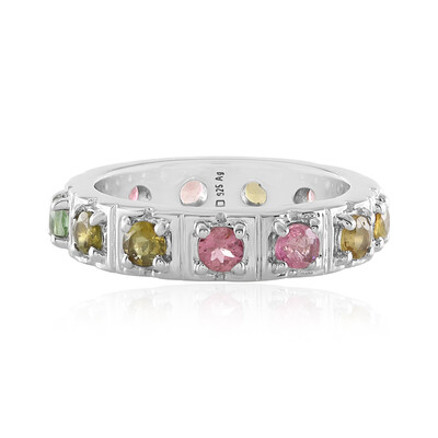 Fancy Tourmaline Silver Ring