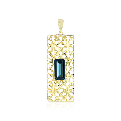 9K London Blue Topaz Gold Pendant (Ornaments by de Melo)