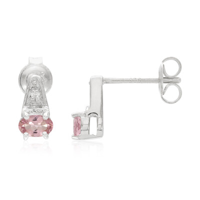 Pink Cuprian Tourmaline Silver Earrings