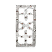 Fancy Diamond Silver Pendant
