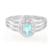 Blue Apatite Silver Ring