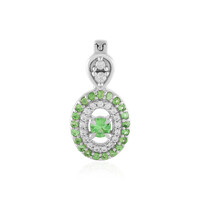 Tanzanian Tsavorite Silver Pendant