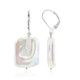 White Freshwater Pearl Silver Earrings (TPC)