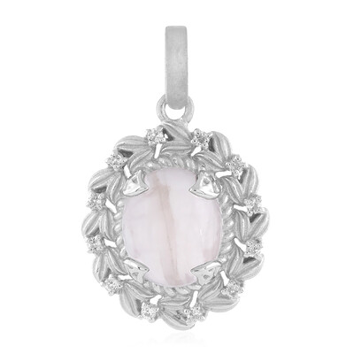 Rose Quartz Silver Pendant