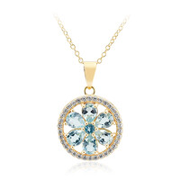 Sky Blue Topaz Silver Necklace