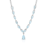 Sky Blue Topaz Silver Necklace