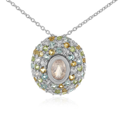 Rose Quartz Silver Necklace
