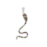 Fancy Tourmaline Silver Pendant