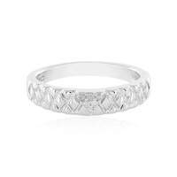 I2 (I) Diamond Silver Ring