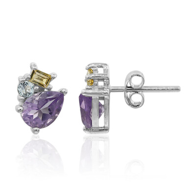 Bolivian Amethyst Silver Earrings