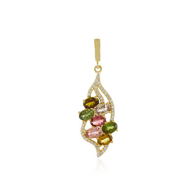 Fancy Tourmaline Silver Pendant