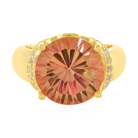 Peach Mystic Topaz Silver Ring